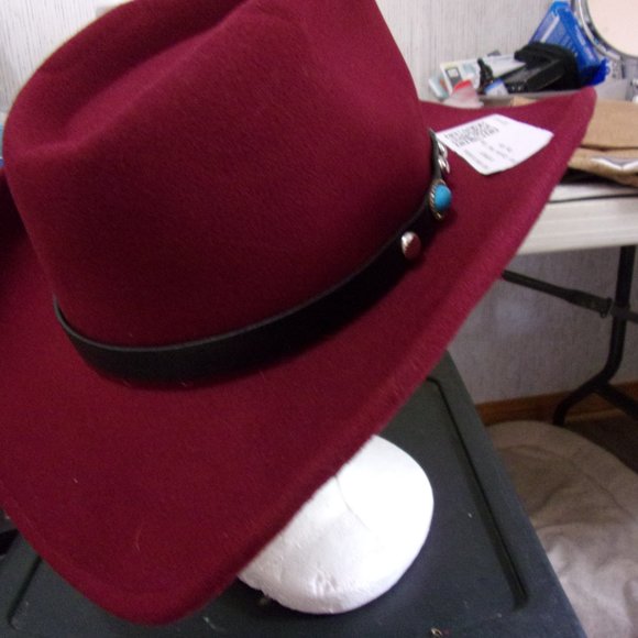 Red/Felt/cowgirl Hat main image 5